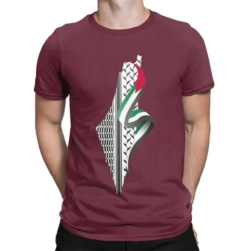 Palästina T-Shirt mit Flaggenmotiv – 3D Print Kurzarm Shirt – Unisex Streetwear für Damen, Herren & Kinder