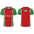 Palästina Jersey T-Shirt mit Flaggen- &amp; Wassermelonen-Design – Atmungsaktives Unisex Sportshirt