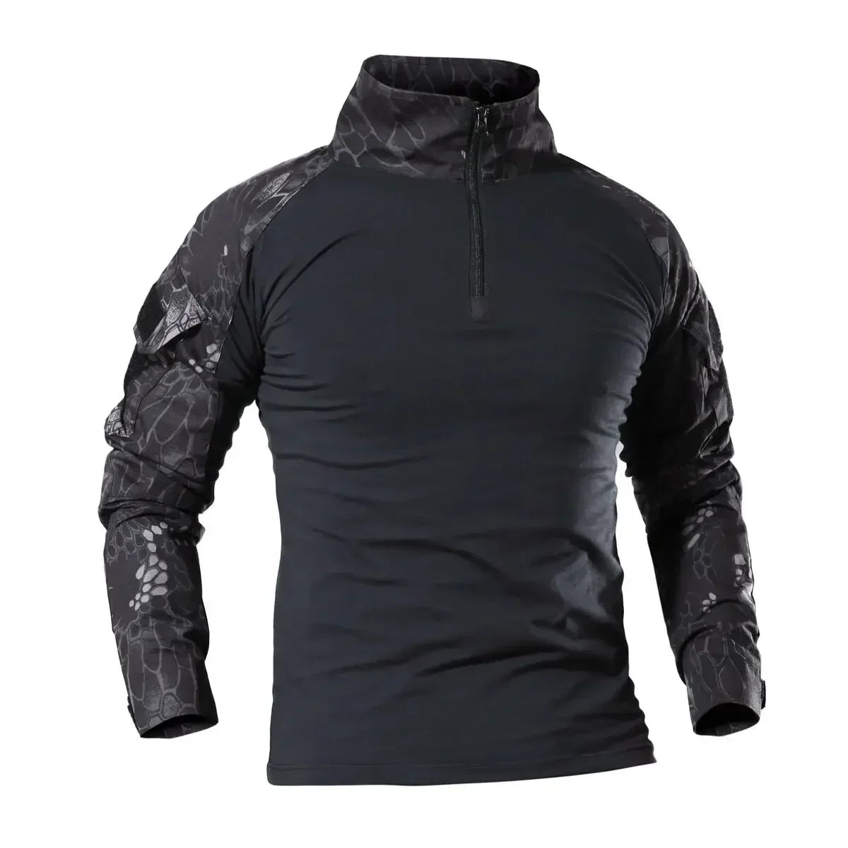 Taktisches Langarm Camouflage Shirt – Herren Outdoor Hunting & Hiking T-Shirt – Atmungsaktiv für Trekking, Airsoft & Camping