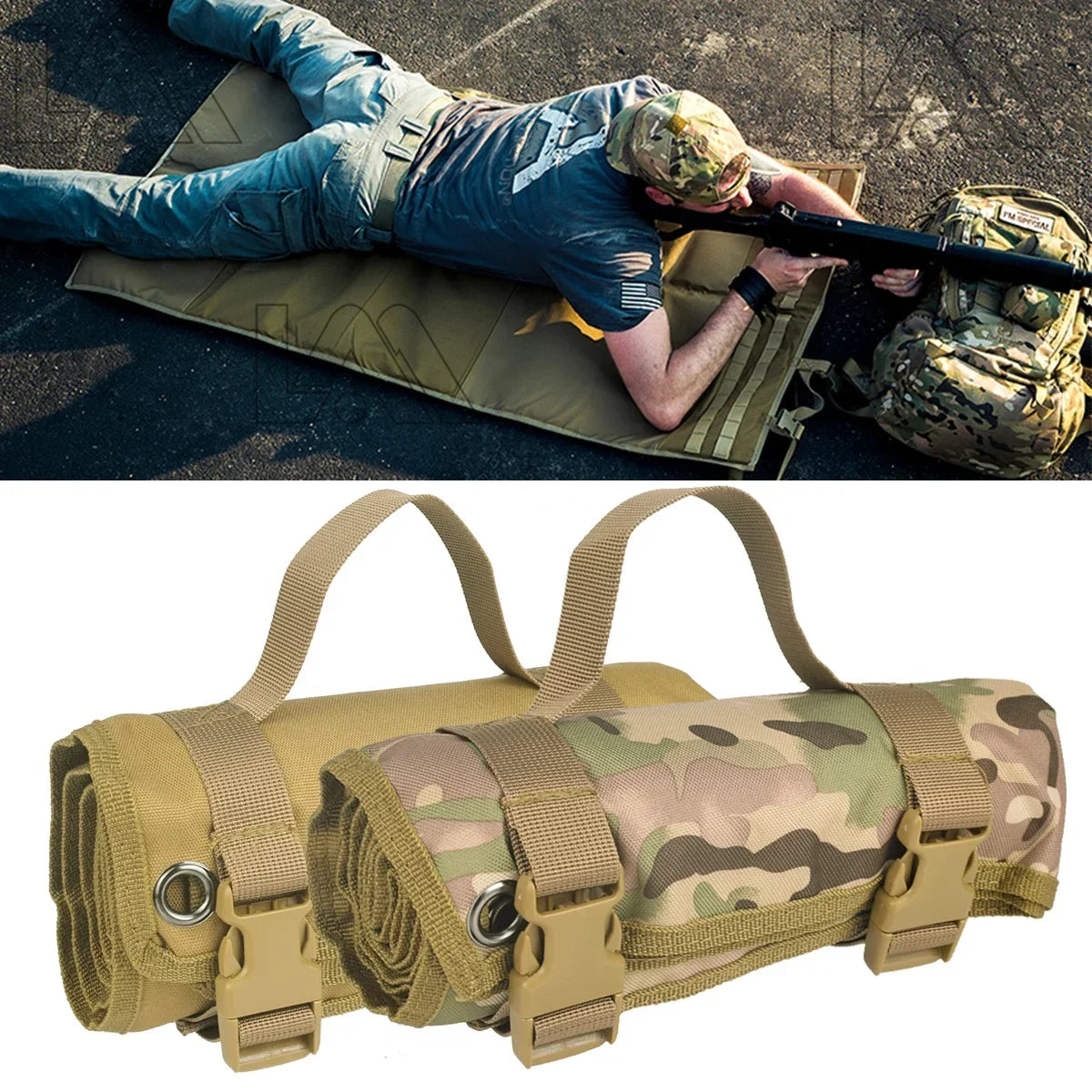 Taktische Outdoor-Faltmatte 200 × 75 cm – Wasserdichte Camping- & Trainingsmatte aus TPU-Nylon