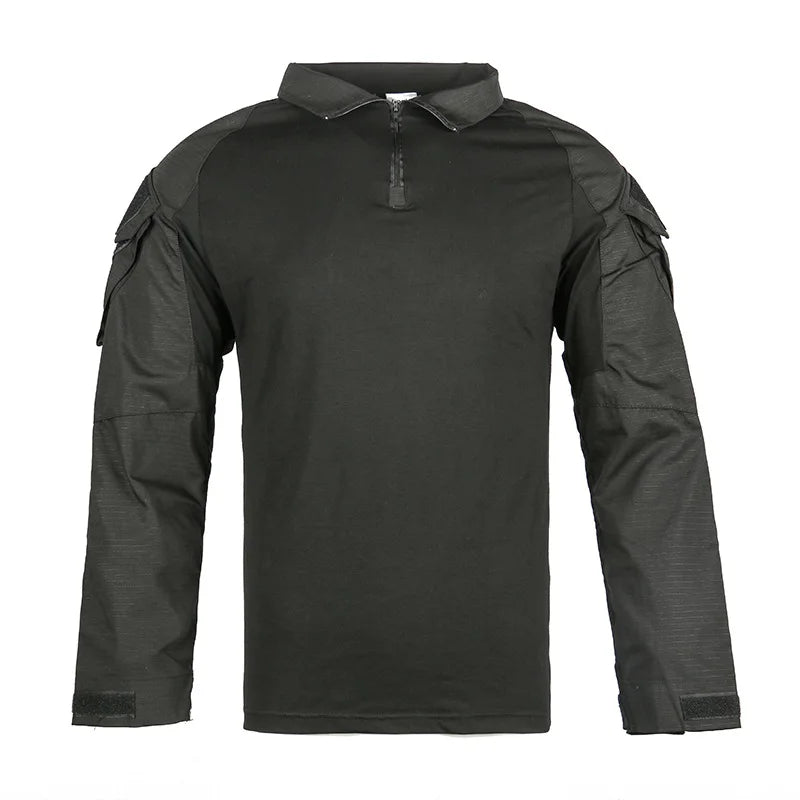 Taktisches Langarm Camouflage Shirt – Herren Outdoor Hunting & Hiking T-Shirt – Atmungsaktiv für Trekking, Airsoft & Camping