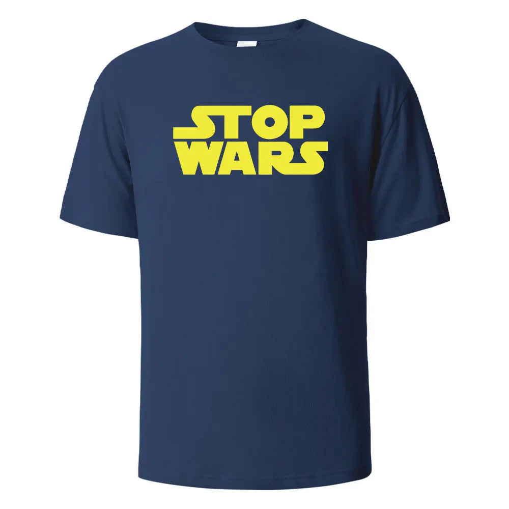 Stop Wars T-Shirt aus 100 % Baumwolle – Oversize Streetwear Shirt für Damen & Herren
