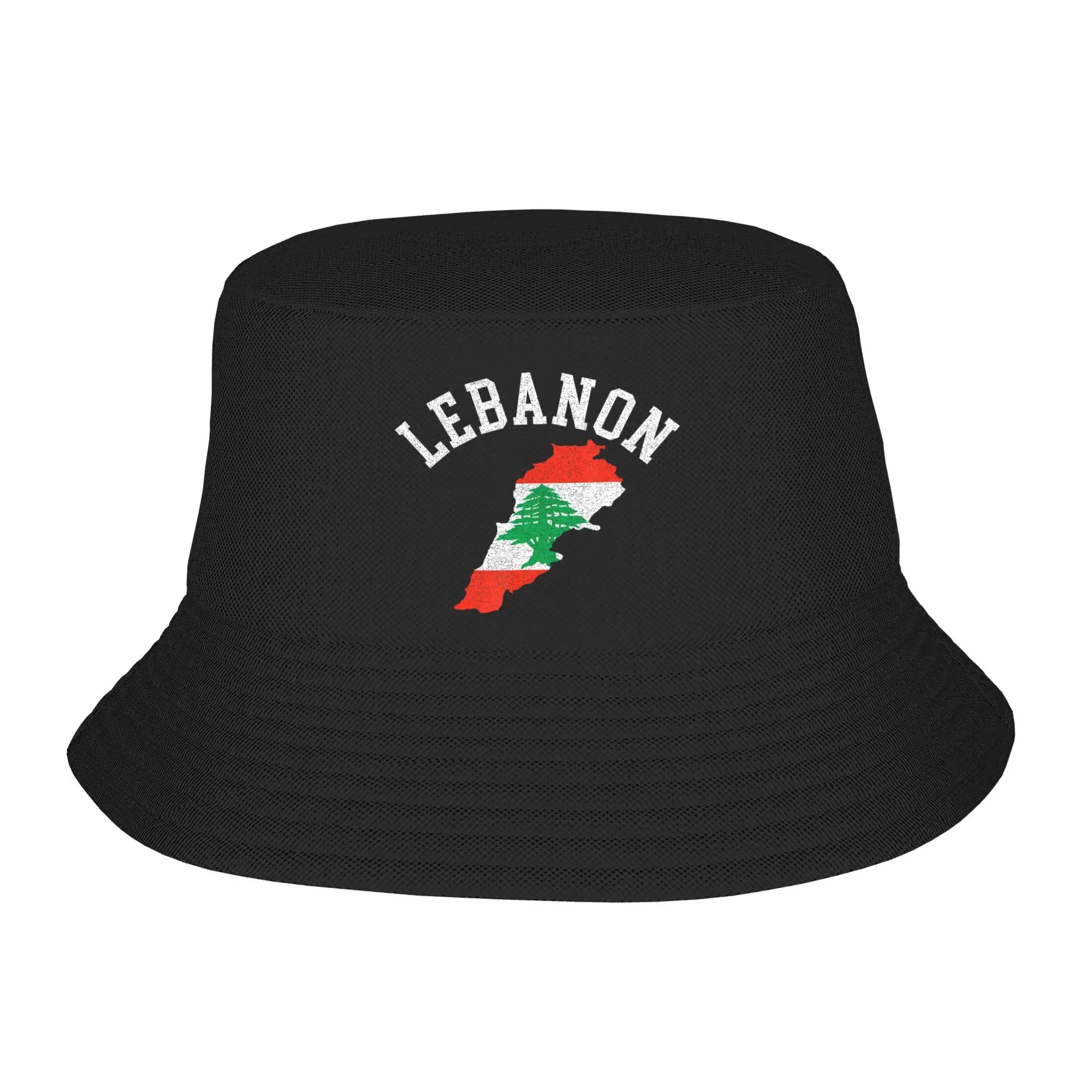Libanon Bucket Hat mit arabischem Schriftzug & Landkarten-Design – Fischerhut mit UV-Schutz – Unisex