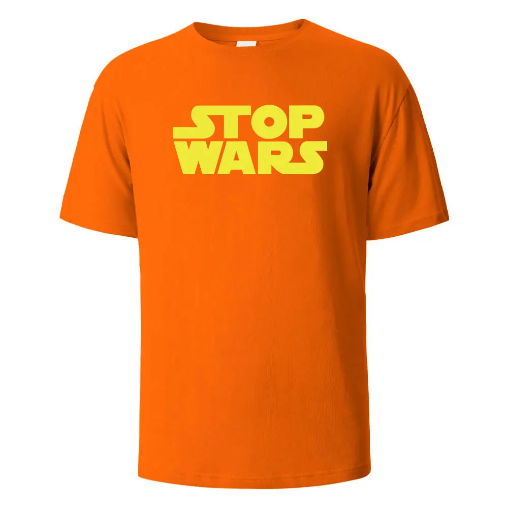Stop Wars T-Shirt aus 100 % Baumwolle – Oversize Streetwear Shirt für Damen & Herren