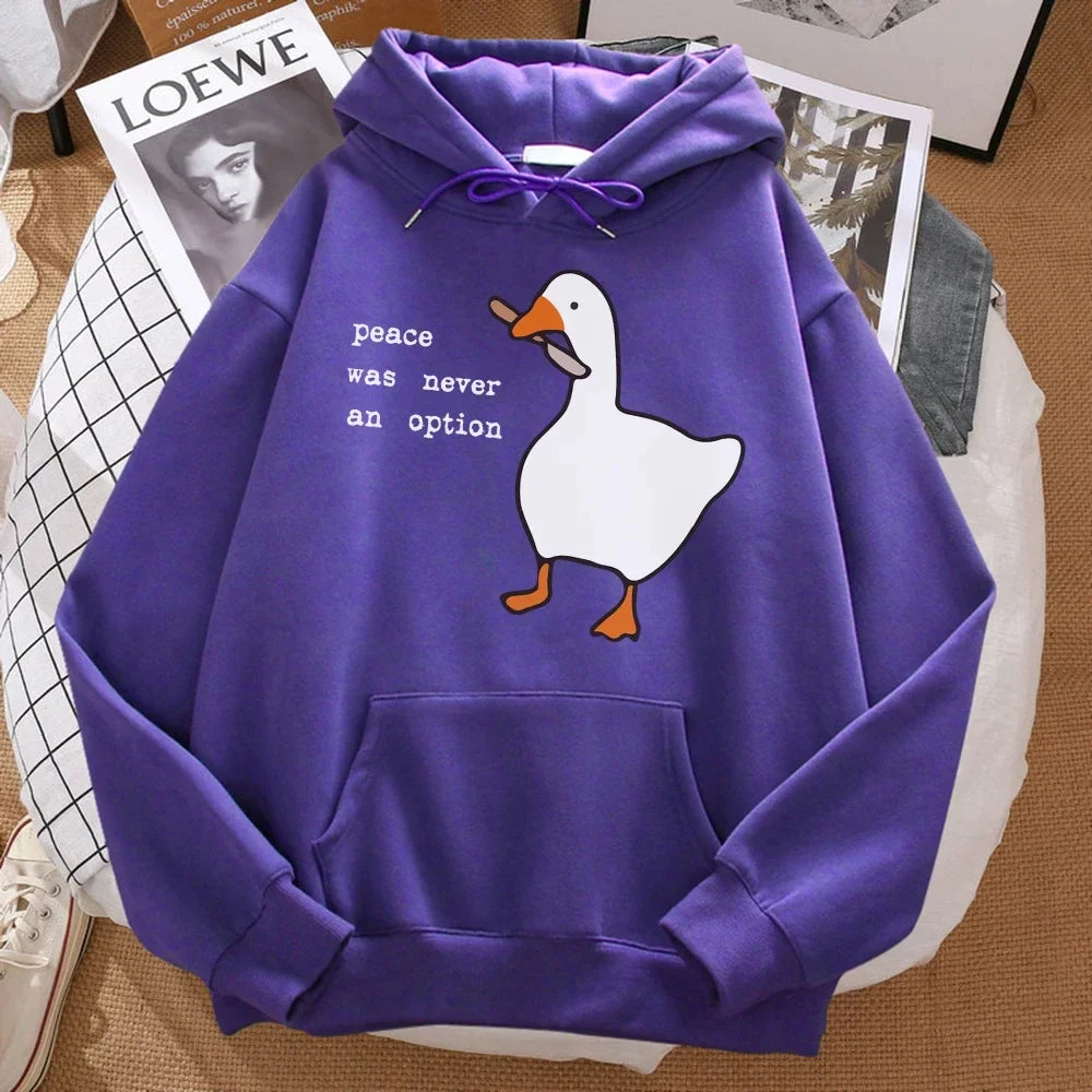 Peace Was Never An Option Hoodie – Oversize Kapuzenpullover Herren & Damen | Warmer Streetwear Hoodie