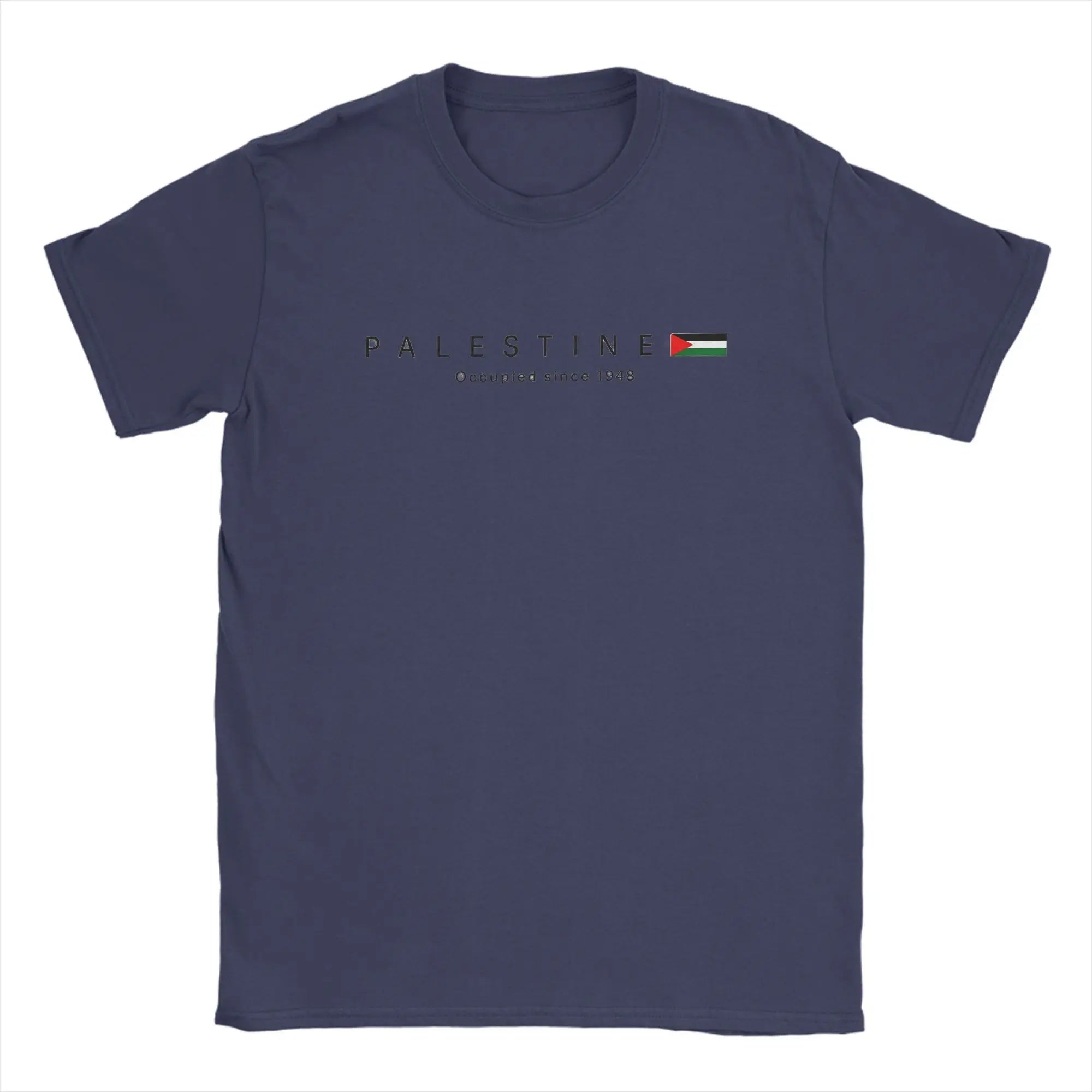 Palästina Flagge T-Shirt Herren – Baumwoll-Shirt mit Palästina-Karte, Rundhals, Sommer Streetwear, Kurzarm, Große Größen