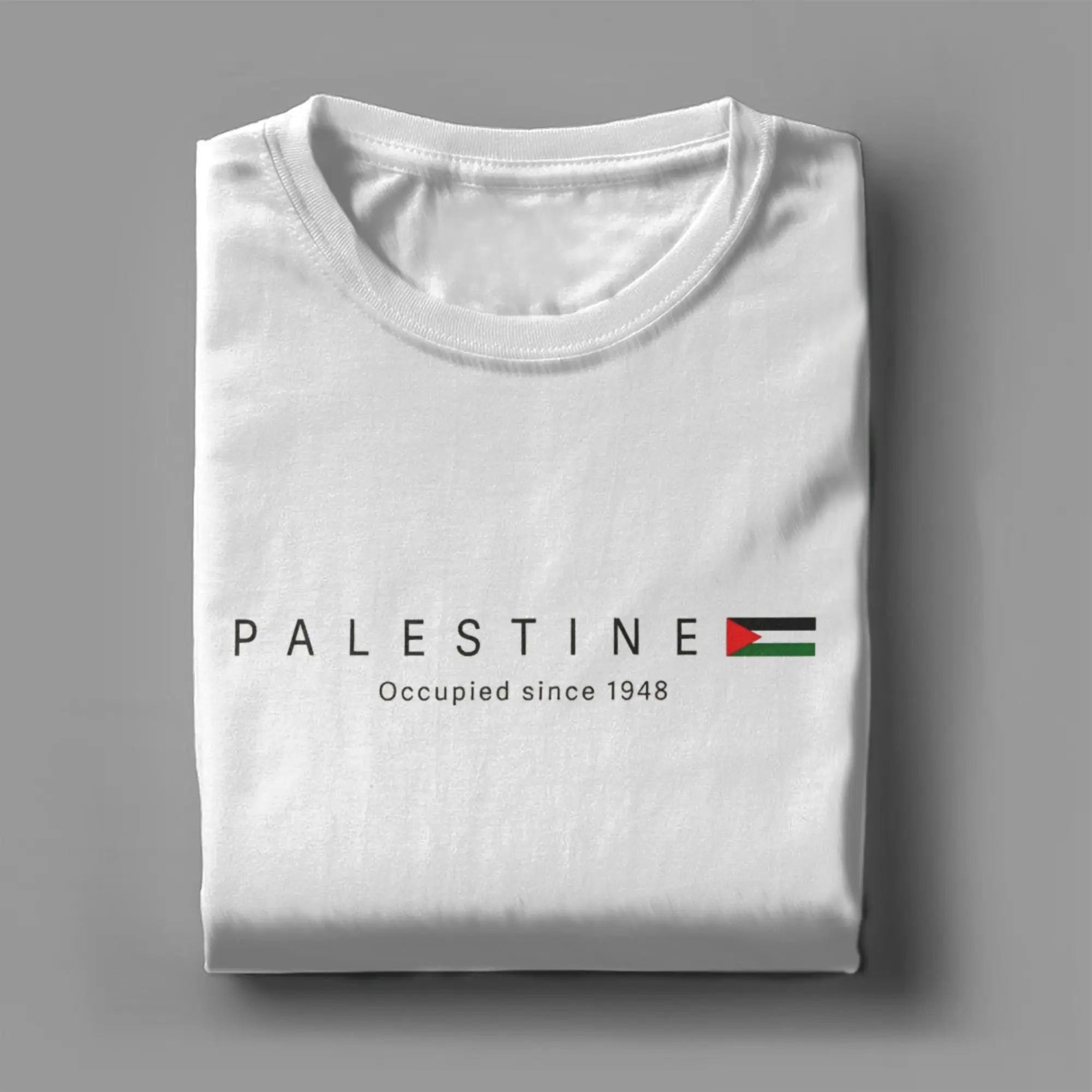 Palästina Flagge T-Shirt Herren – Baumwoll-Shirt mit Palästina-Karte, Rundhals, Sommer Streetwear, Kurzarm, Große Größen