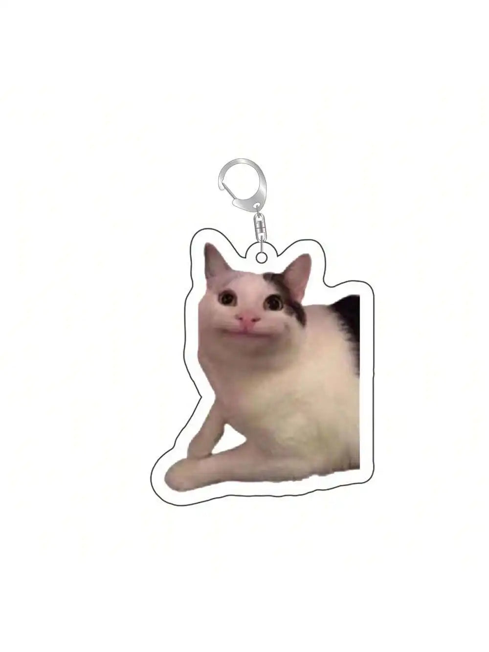 Lustiger Meme Schlüsselanhänger – Acryl Anhänger mit Katze oder Hund – Schlüsselring für Tasche, Auto & Smartphone