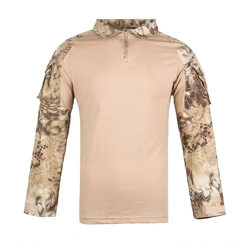 Taktisches Langarm Outdoor Shirt – Herren Tactical Combat Shirt – Atmungsaktiv für Wandern, Jagd & Camping – Größen S–XXXL