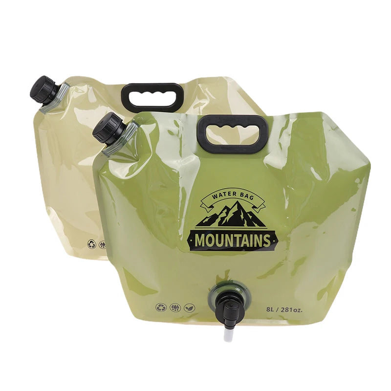 Faltbarer 8L Wasserkanister mit Zapfhahn – Tragbarer Wasserbehälter für Camping, Outdoor & Reisen