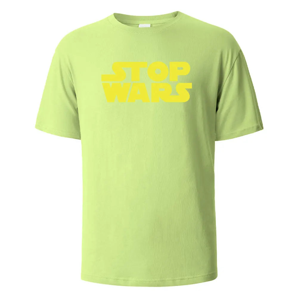 Stop Wars T-Shirt aus 100 % Baumwolle – Oversize Streetwear Shirt für Damen & Herren