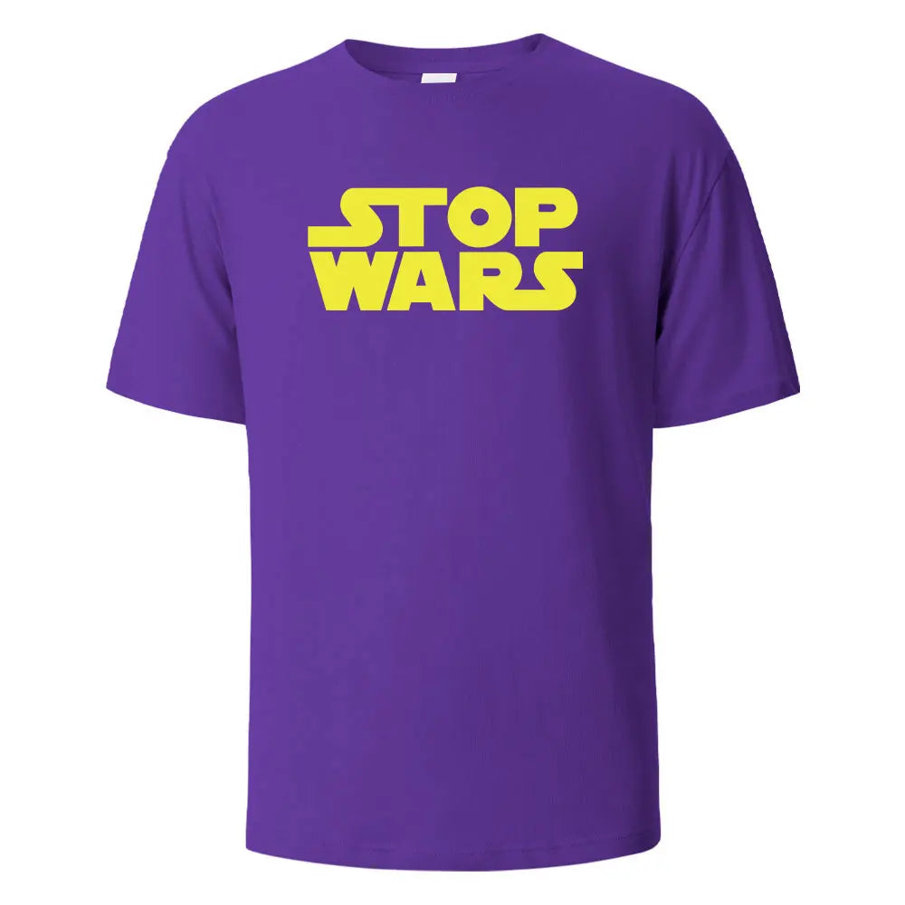 Stop Wars T-Shirt aus 100 % Baumwolle – Oversize Streetwear Shirt für Damen & Herren