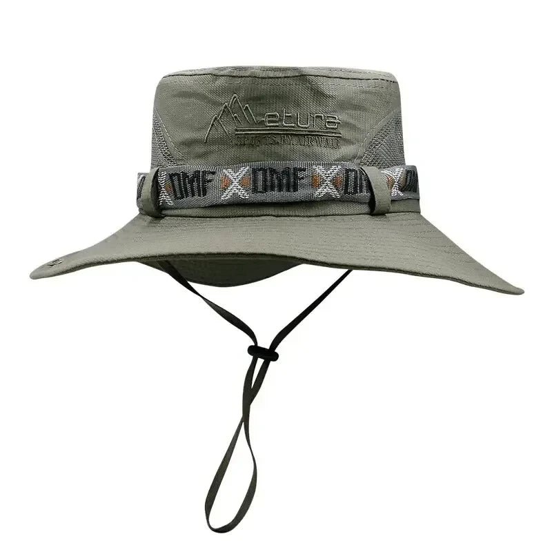 Herren Sonnenhut mit breiter Krempe – UV-Schutz Bucket Hat aus atmungsaktivem Polyester – Unisex Outdoor Fischerhut