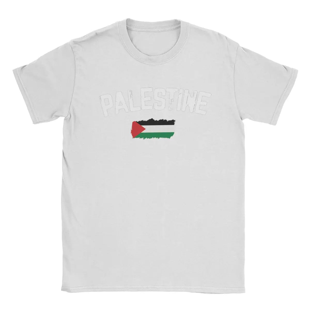 Herren T-Shirt mit Palästina-Flaggenmotiv – 100 % Baumwolle | Kurzarm Casual Shirt