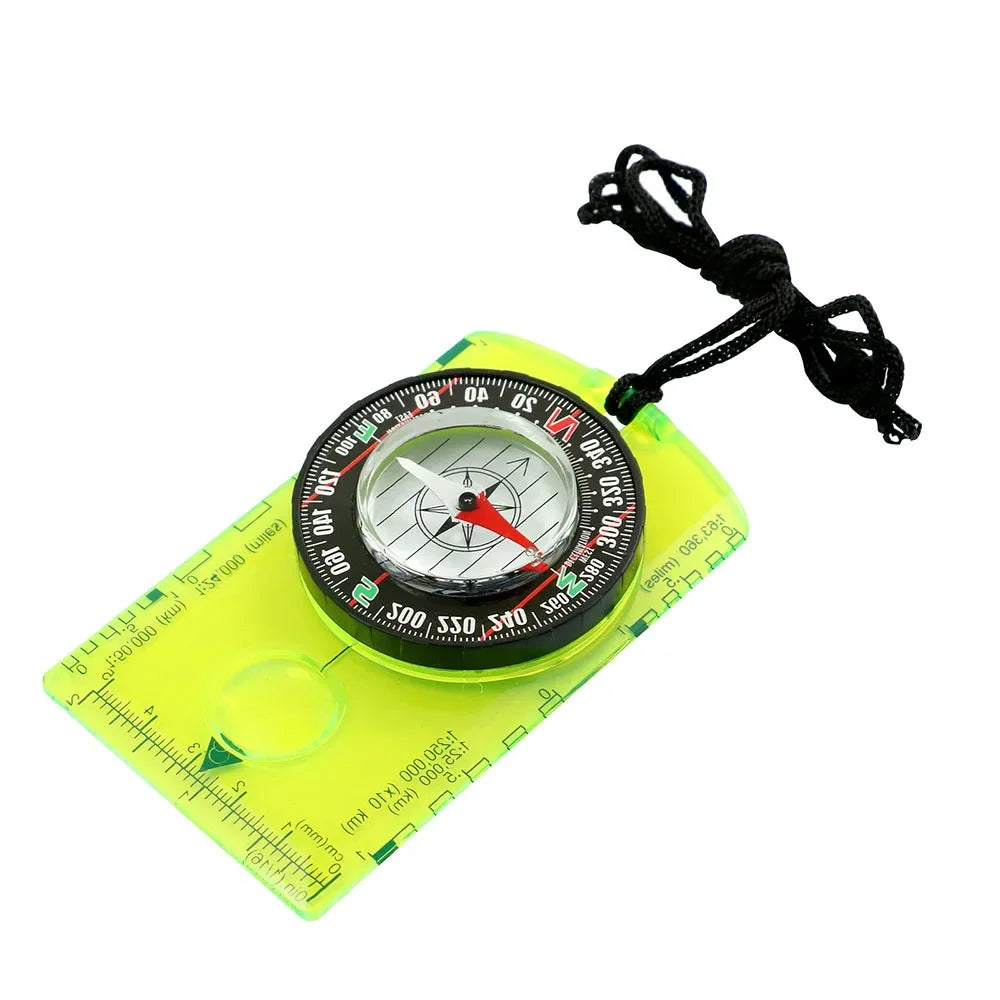 Kartenkompass mit Grundplatte – Wasserdichter Orientierungskompass für Wandern, Camping & Navigation