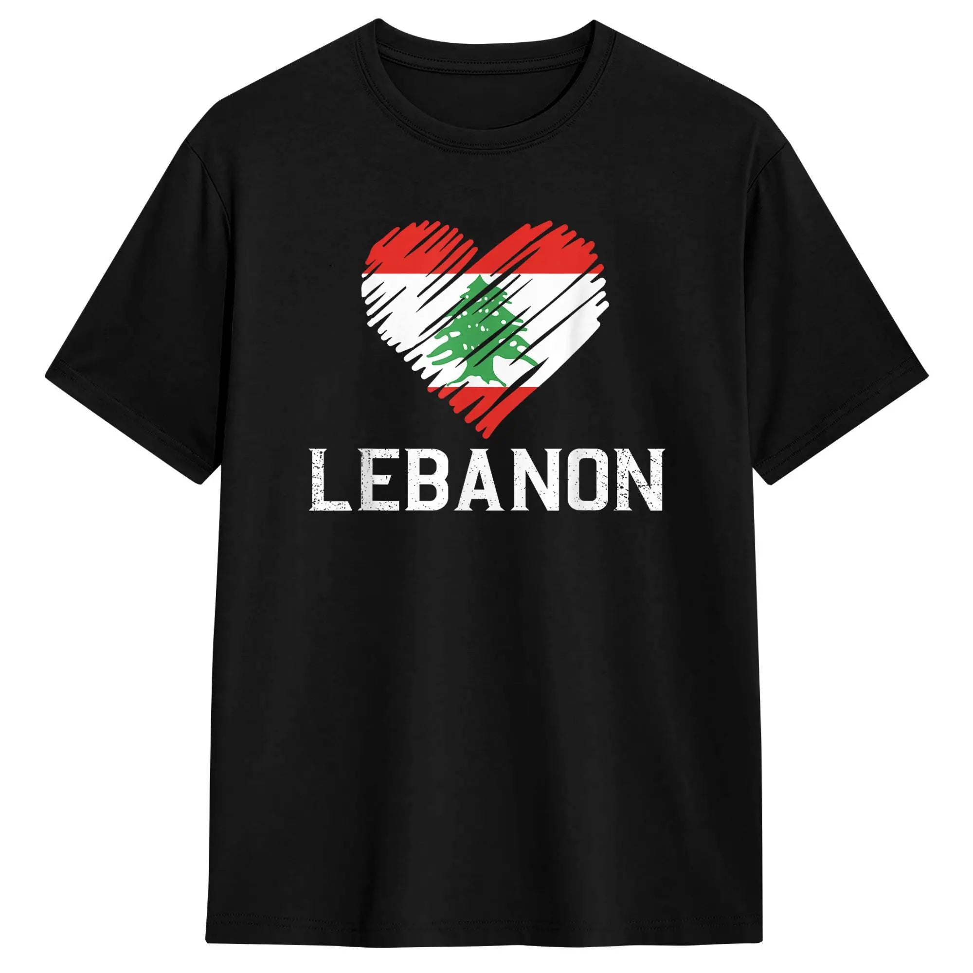Libanon & Palästina T-Shirt aus 100 % Baumwolle – Unisex Kurzarmshirt mit Flaggen-Design