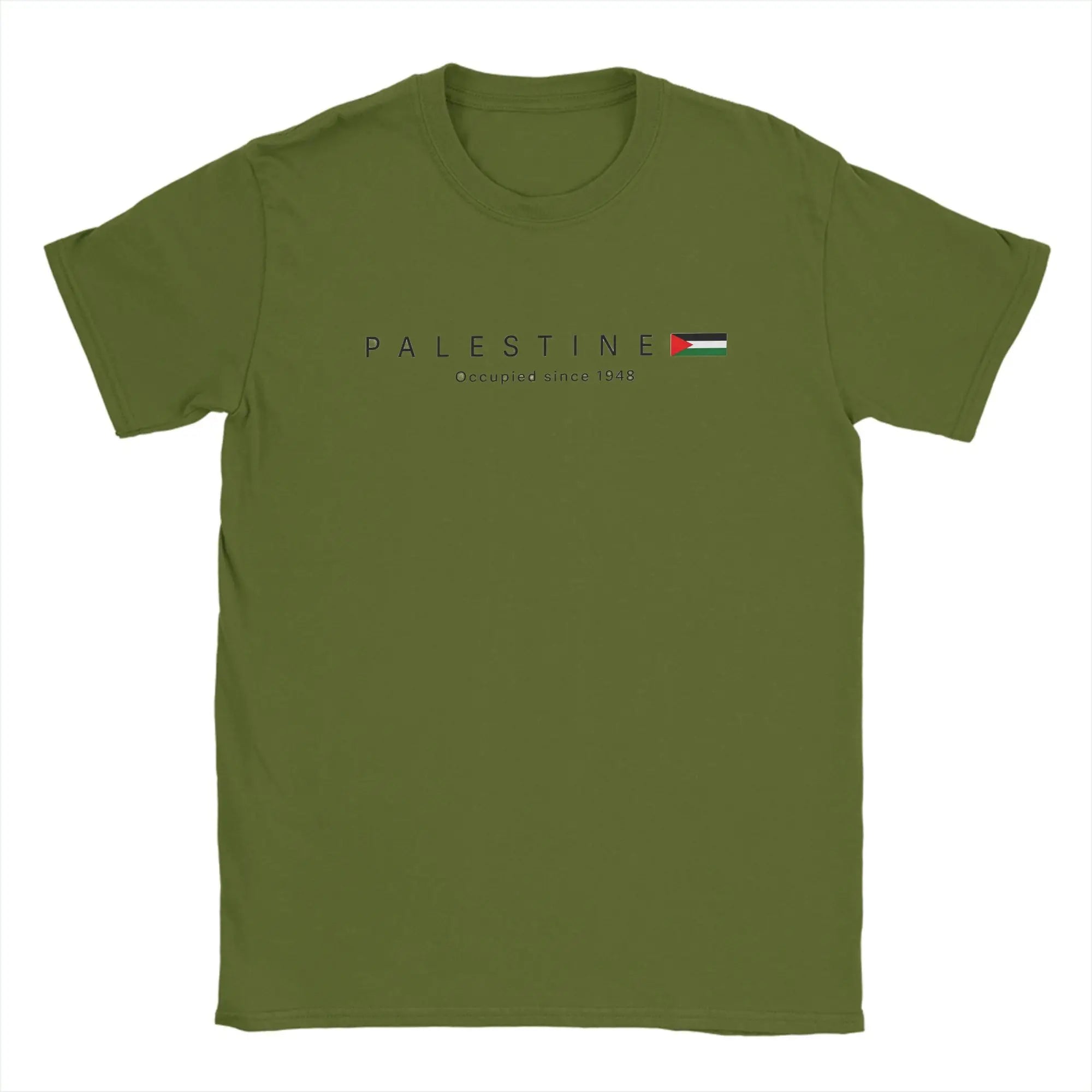 Palästina Flagge T-Shirt Herren – Baumwoll-Shirt mit Palästina-Karte, Rundhals, Sommer Streetwear, Kurzarm, Große Größen