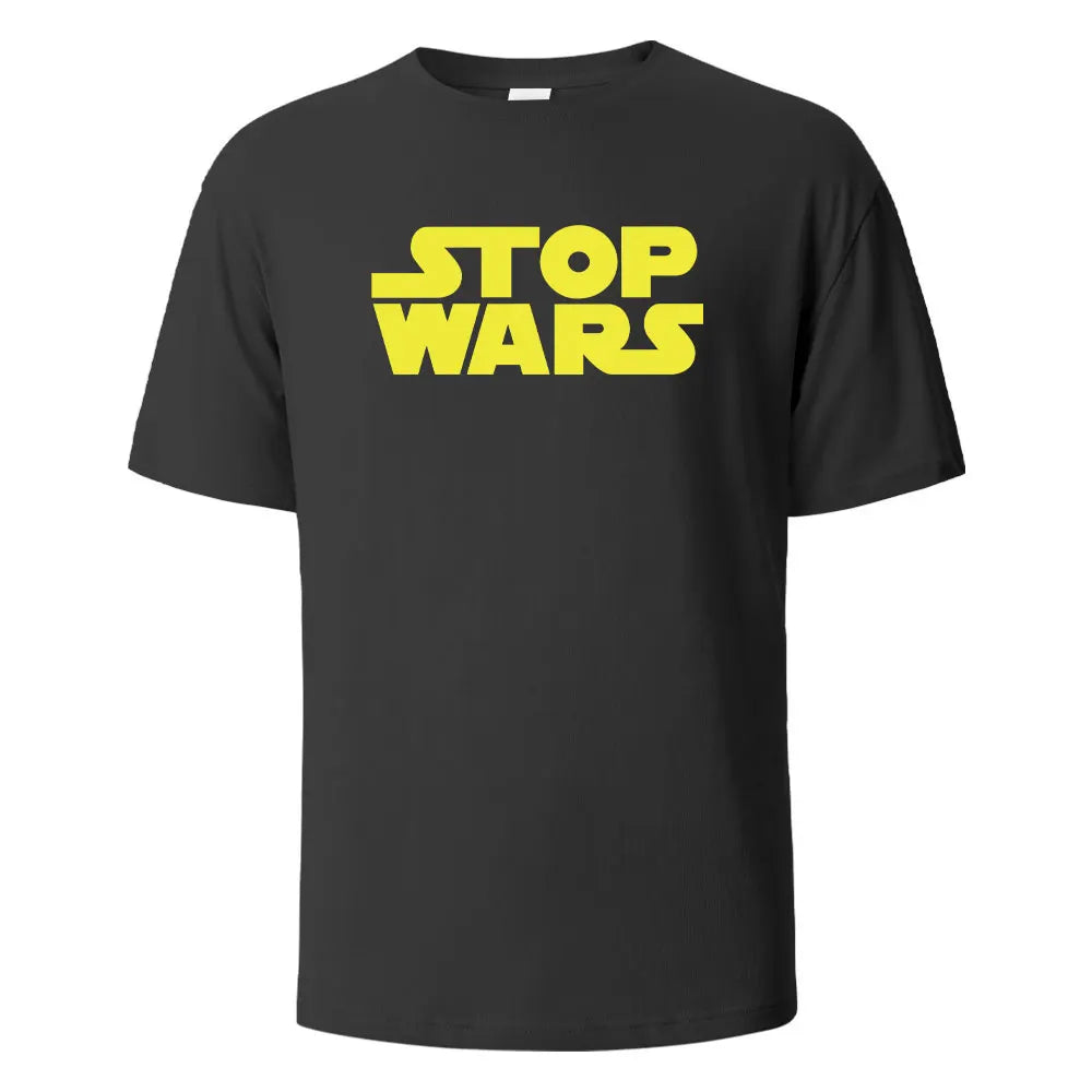 Stop Wars T-Shirt aus 100 % Baumwolle – Oversize Streetwear Shirt für Damen & Herren