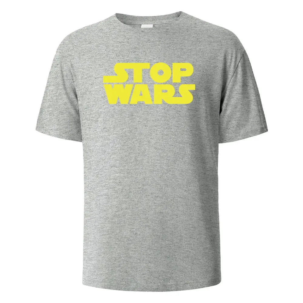 Stop Wars T-Shirt aus 100 % Baumwolle – Oversize Streetwear Shirt für Damen & Herren