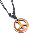 Peace Necklace in Vintage Y2K Design – Peace Sign Pendant in Bone Look – Unisex
