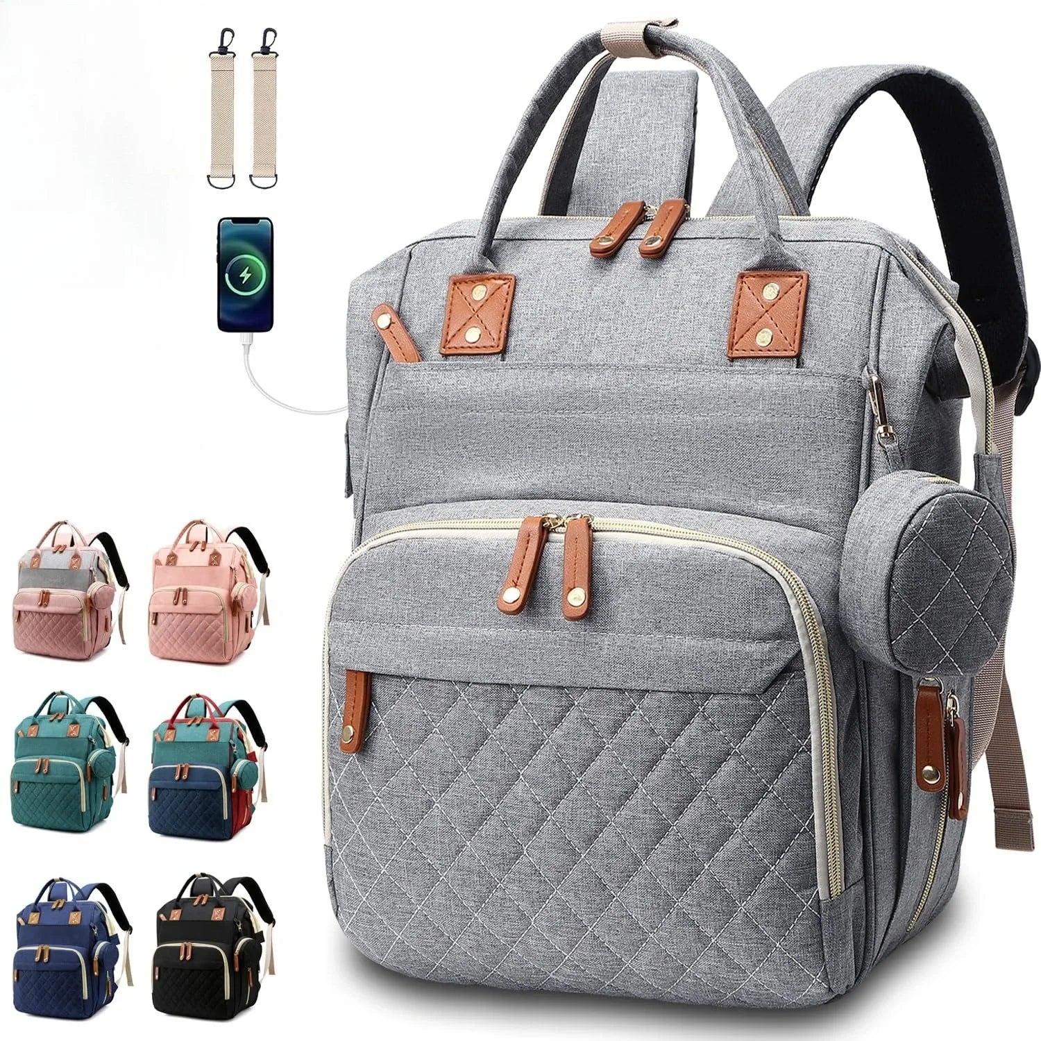 Baby Wickelrucksack – Geräumige Wickeltasche mit Schnullerfach für Mama und Papa