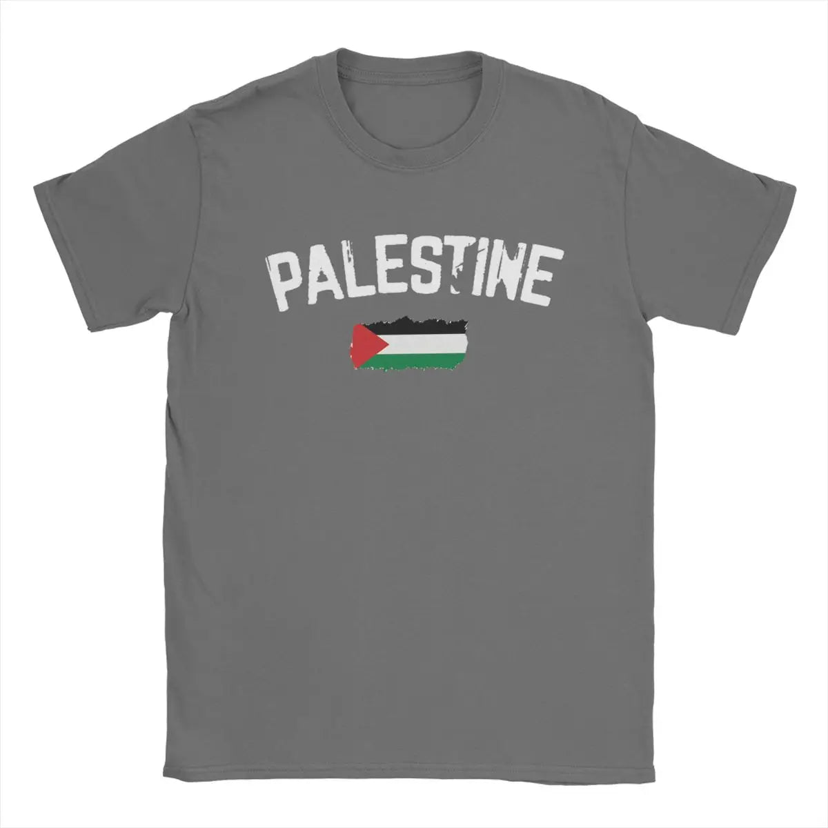 Herren T-Shirt mit Palästina-Flaggenmotiv – 100 % Baumwolle | Kurzarm Casual Shirt