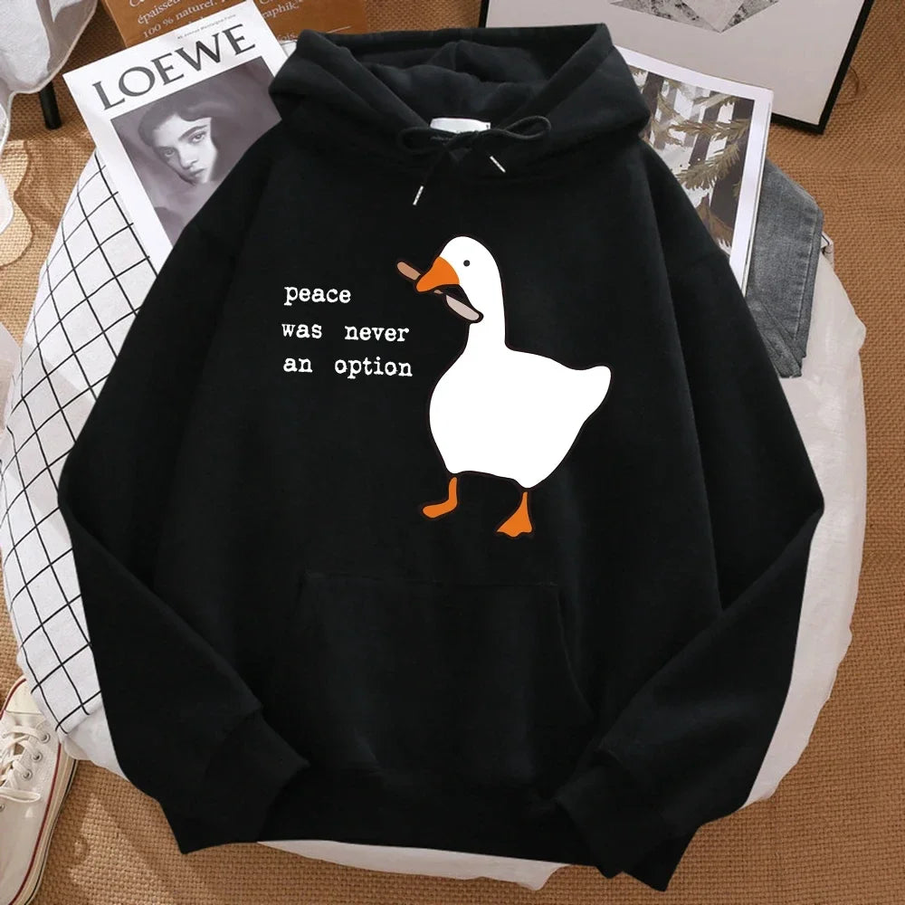 Peace Was Never An Option Hoodie – Oversize Kapuzenpullover Herren & Damen | Warmer Streetwear Hoodie