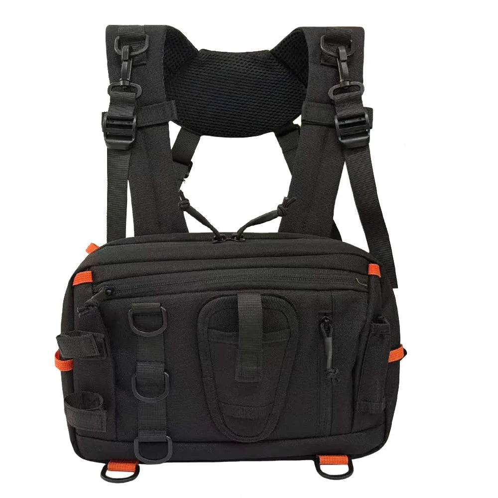 Taktische Brusttasche aus Nylon – Multifunktionale Chest Bag für Wandern, Radfahren, Angeln & Outdoor