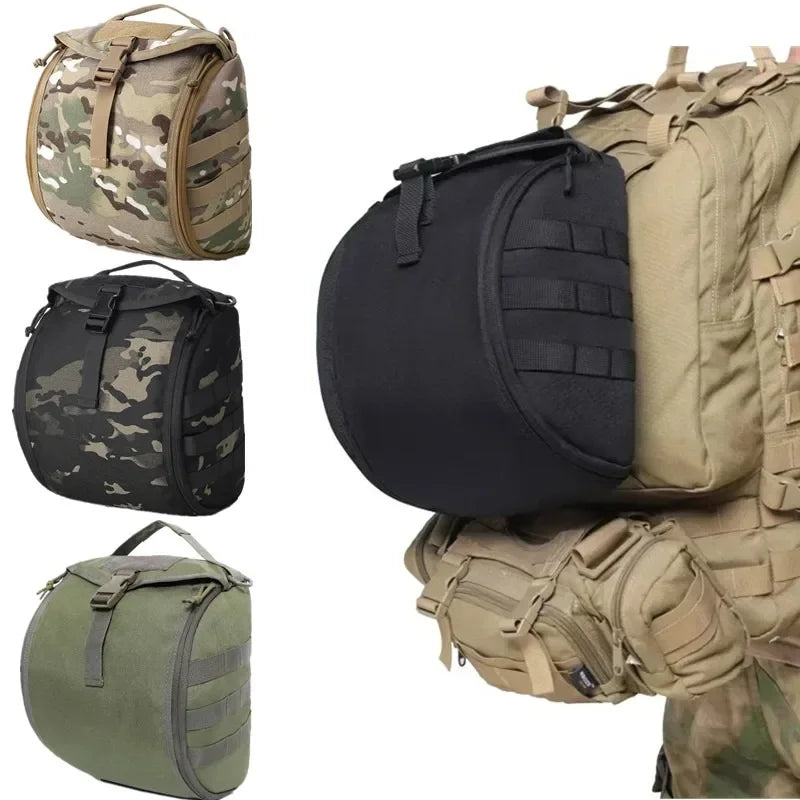 Taktische Helmtragetasche mit MOLLE-System – Gepolsterte Helmtasche aus 1000D Oxford-Nylon – 6 Liter