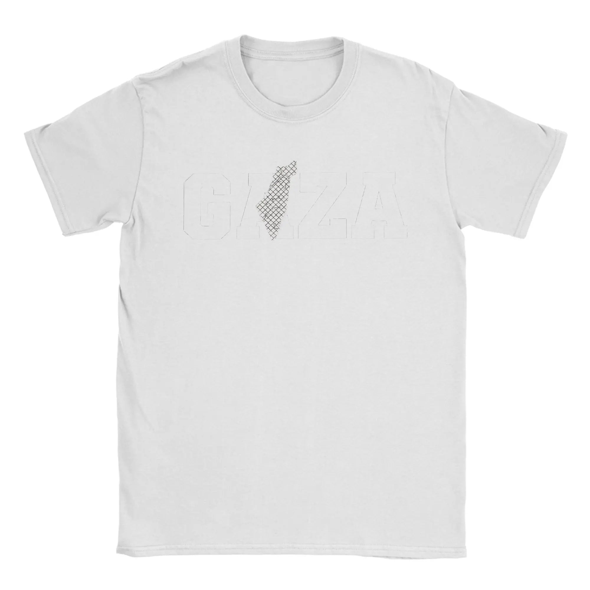 Palästina Gaza T-Shirt – Herren Baumwollshirt mit Typografie-Print | Kurzarm Casual Tee