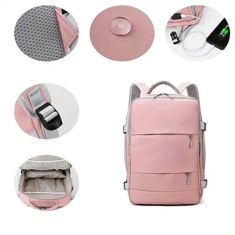 Damen Reiserucksack mit Schuhfach – Wasserdichter Multifunktionsrucksack mit Nassfach & großem Stauraum