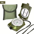 Militär-Kompass aus Metall – Wasserdichter Survival-Kompass mit Fluoreszenzanzeige & Neigungsmesser