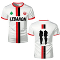 Libanon Fußballtrikot – Atmungsaktives Jersey mit Libanon-Flaggenmotiv für Kinder & Erwachsene