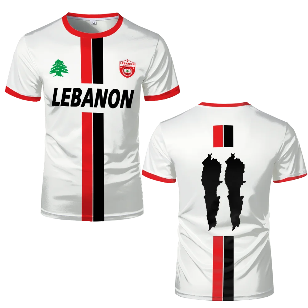 Libanon Fußballtrikot – Atmungsaktives Jersey mit Libanon-Flaggenmotiv für Kinder & Erwachsene