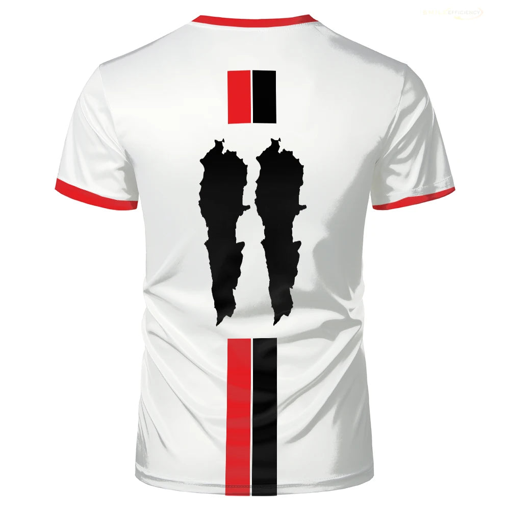 Libanon Fußballtrikot – Atmungsaktives Jersey mit Libanon-Flaggenmotiv für Kinder & Erwachsene