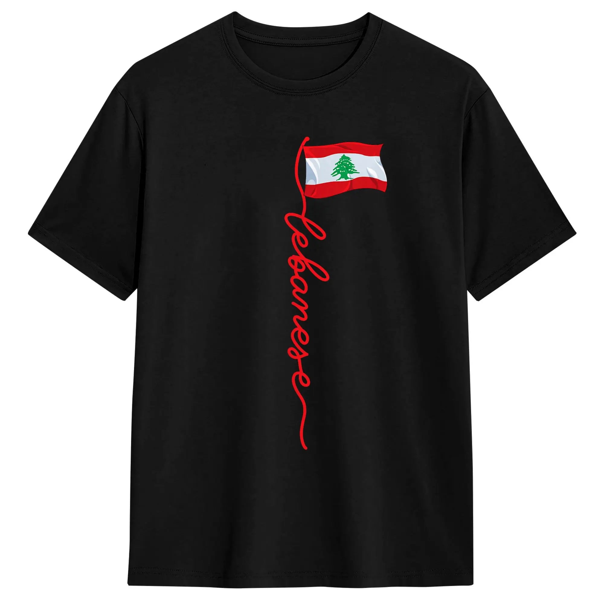 Libanon & Palästina T-Shirt aus 100 % Baumwolle – Unisex Kurzarmshirt mit Flaggen-Design