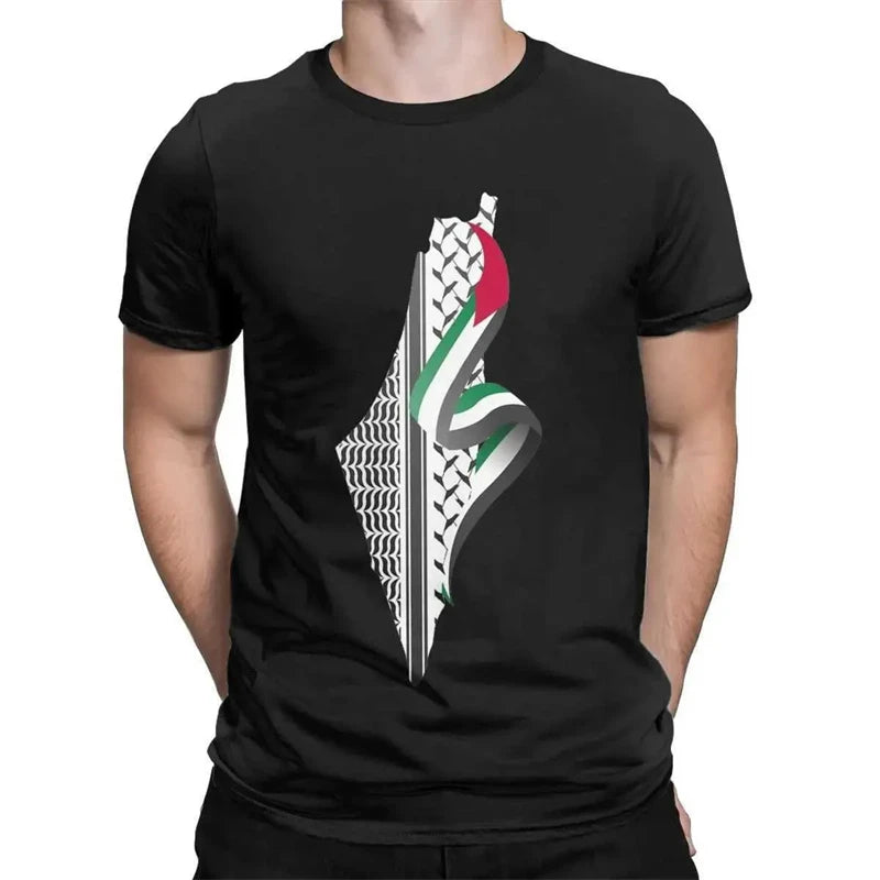 Palästina T-Shirt mit Flaggenmotiv – 3D Print Kurzarm Shirt – Unisex Streetwear für Damen, Herren & Kinder