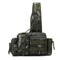 Angelrucksack mit Rutenhalter – Multifunktionale Fishing Tackle Bag aus 600D Nylon – Schulter-, Sling- & Brusttasche