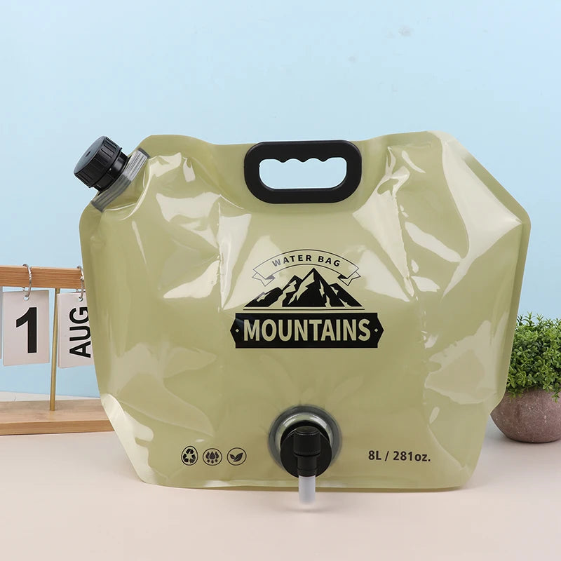 Faltbarer 8L Wasserkanister mit Zapfhahn – Tragbarer Wasserbehälter für Camping, Outdoor & Reisen