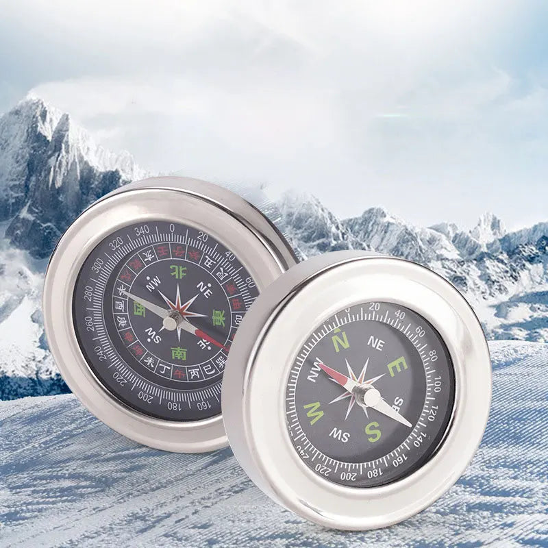 Edelstahl-Kompass 6 cm – Klassischer Outdoor-Kompass für Camping, Wandern & Unterricht