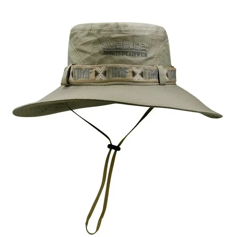 Herren Sonnenhut mit breiter Krempe – UV-Schutz Bucket Hat aus atmungsaktivem Polyester – Unisex Outdoor Fischerhut