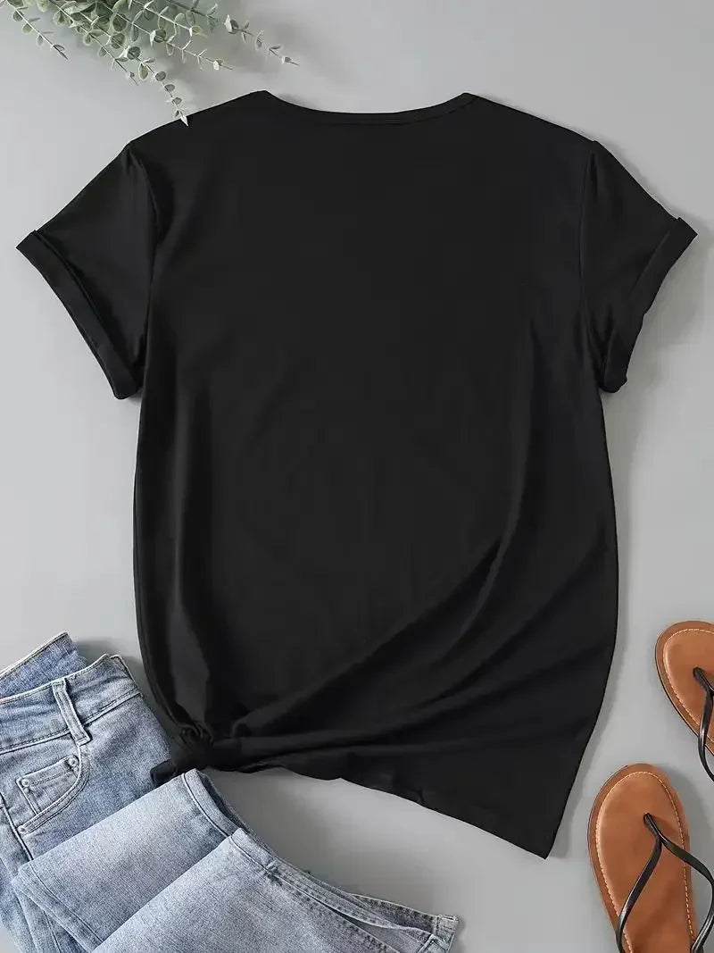 Palästina Damen T-Shirt mit Herz & Flaggenmotiv – Kurzarm Casual Shirt aus Polyester – Größen S–3XL