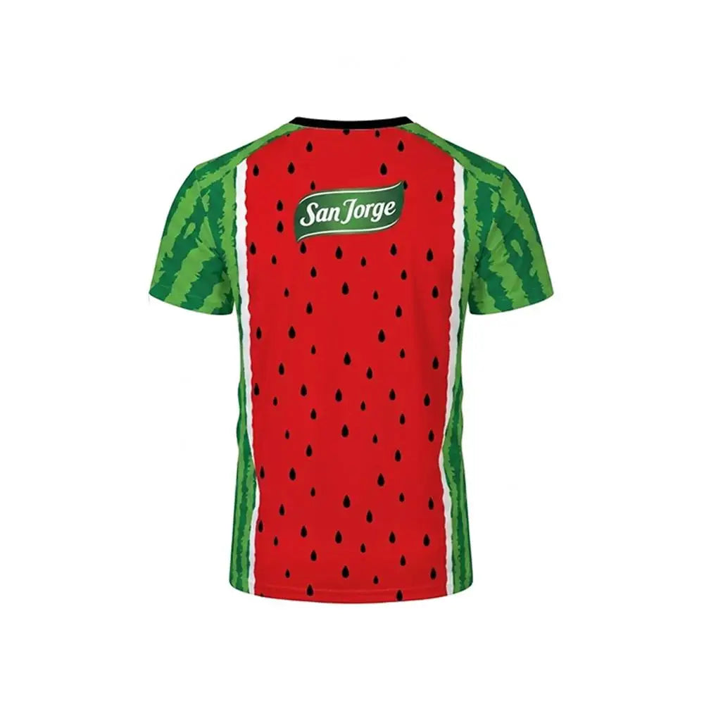 Palästina Jersey T-Shirt mit Flaggen- &amp; Wassermelonen-Design – Atmungsaktives Unisex Sportshirt