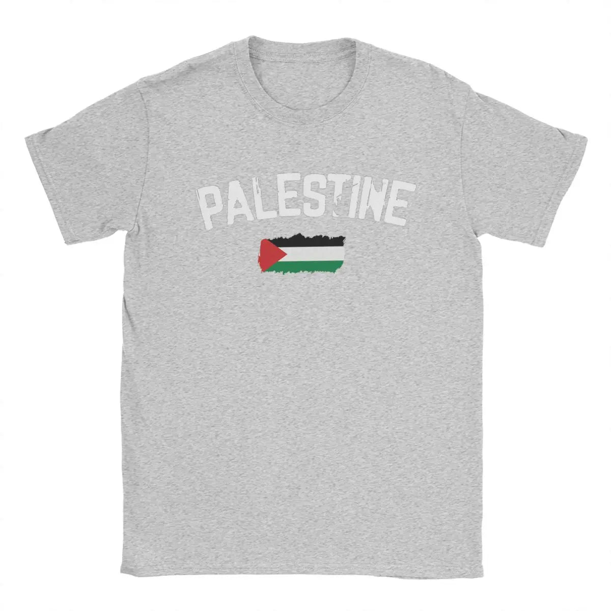 Herren T-Shirt mit Palästina-Flaggenmotiv – 100 % Baumwolle | Kurzarm Casual Shirt
