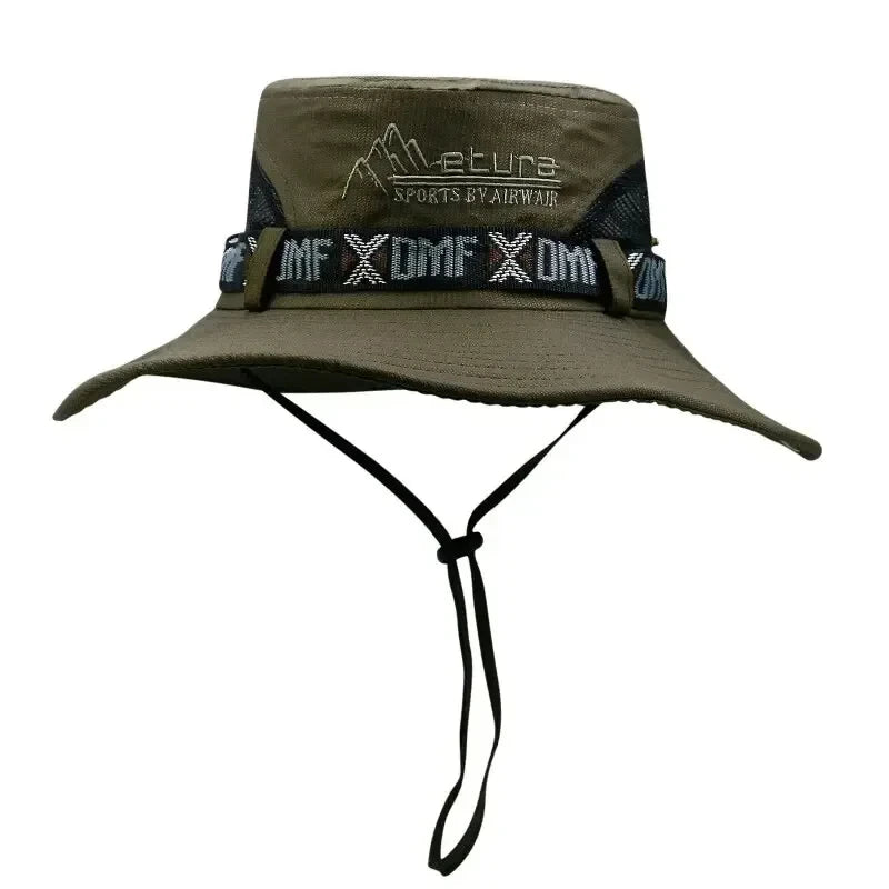 Herren Sonnenhut mit breiter Krempe – UV-Schutz Bucket Hat aus atmungsaktivem Polyester – Unisex Outdoor Fischerhut