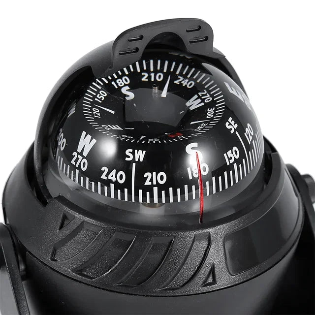 Marine-Kompass mit LED-Beleuchtung – Wasserdichter Boots- & Fahrzeugkompass für Navigation