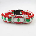 Handgefertigtes Libanon Charm-Armband 22 cm – Unisex Wickelarmband aus Leder, Glas & Zinklegierung – Rot, Weiß & Grün