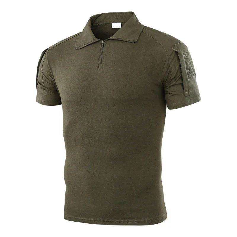 Herren Tactical T-Shirt – Kurzarm Outdoor Shirt aus Baumwoll-Polyester-Mix für Hiking, Camping & Freizeit