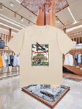 Palästina T-Shirt „Stamp“ – 100 % Baumwolle – Retro Kurzarm Shirt im Streetwear-Style