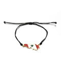 Libanon Karten-Armband – Verstellbares Unisex Armband mit Libanon-Anhänger | Schwarzes Band